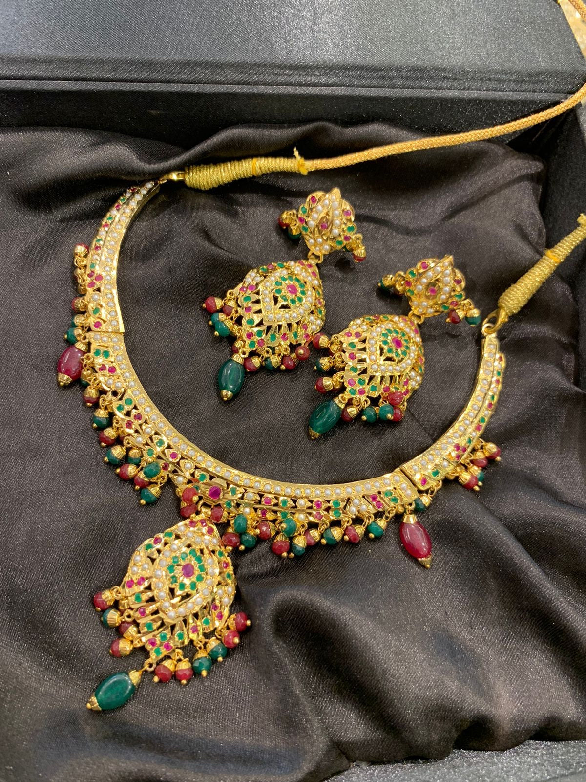 Jadau gold plated set